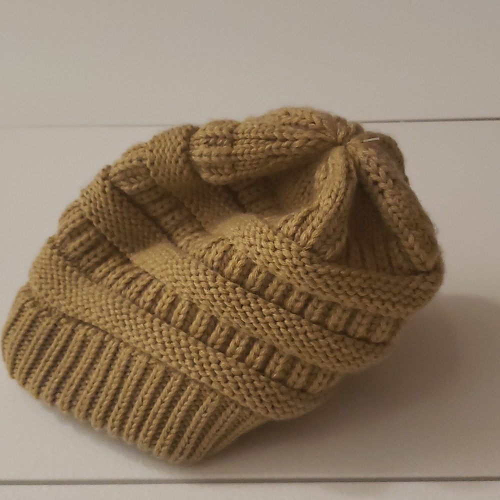 C.C Women's Winter Knit Tan Hat